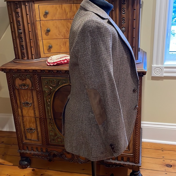 Vintage Armand Thiery tweed sports jacket with elbow patches made in France - Picture 2 of 12